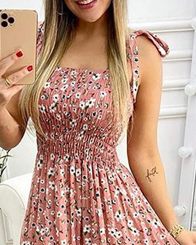 Sling Stitching Tube Top Dress