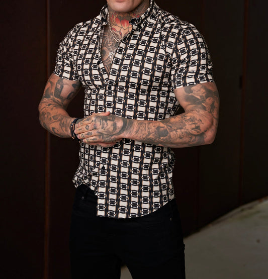 Men's Printed Short Sleeve Shirt