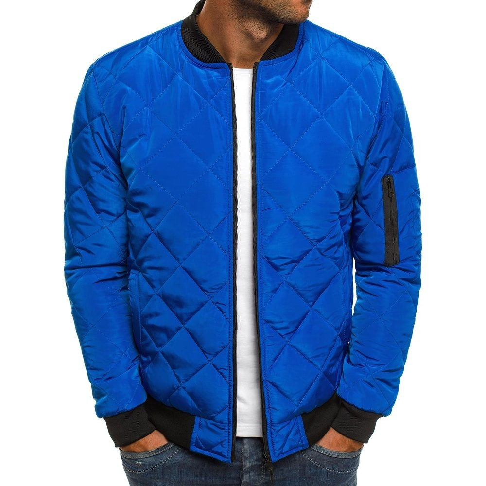 Men's Diamond Stitched Small Padded Jacket