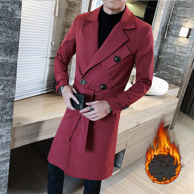 Men's Business Slim Trench Coat