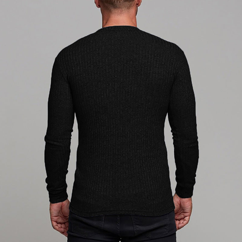 Men's Slim Knit Long Sleeve shirt