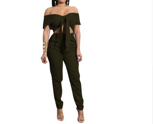 Women's summer crop top & sexy pants - Outfit sets