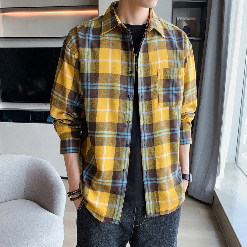 Men's Plaid Long Sleeve Shirt