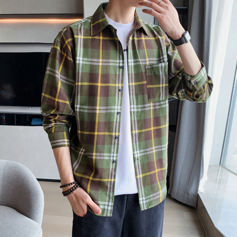 Men's Plaid Long Sleeve Shirt