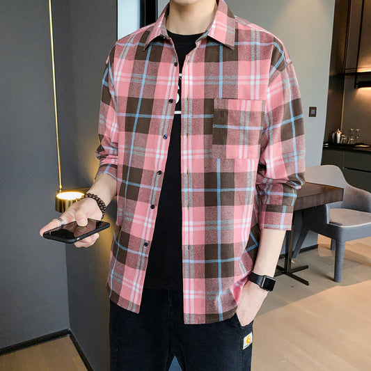 Men's Plaid Long Sleeve Shirt