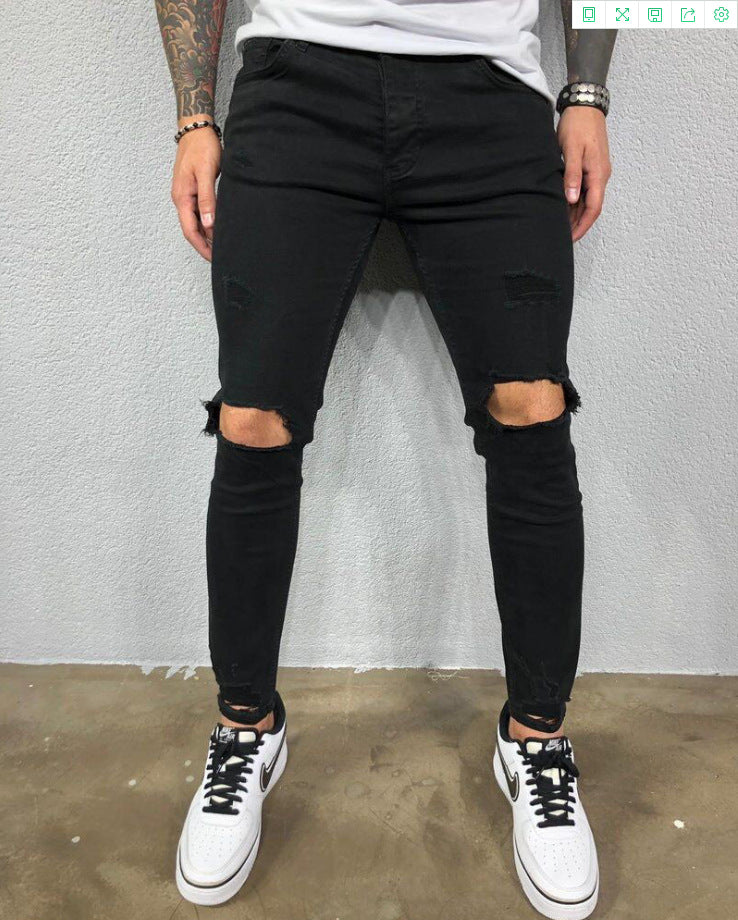 Men's Stretchy Ripped Jeans