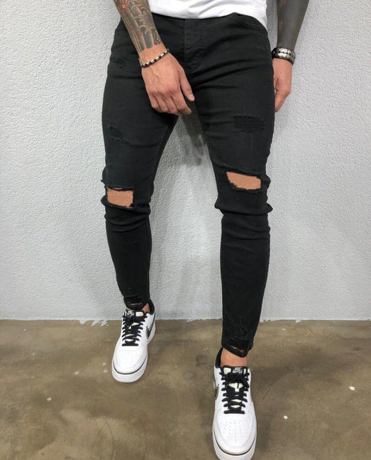 Men's Stretchy Ripped Jeans