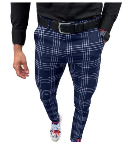 Plaid Striped Casual Pants