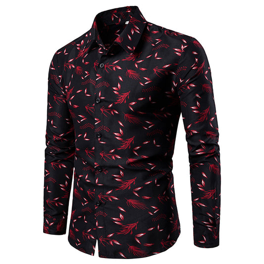 Men's Casual Printed Long Sleeve