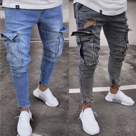 Men's Cargo Denim Jeans