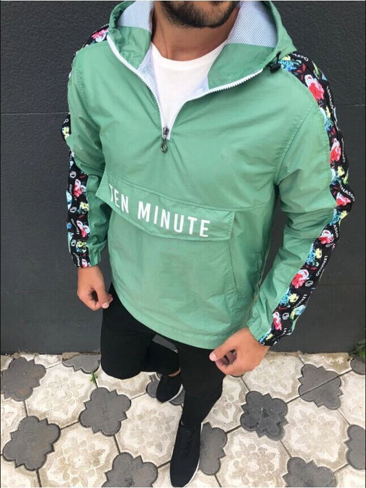 Men's hooded pullover sweater