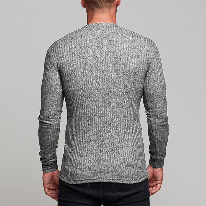 Men's Slim Knit Long Sleeve shirt