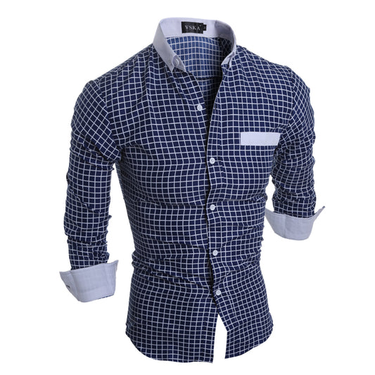 Mens Slim Fit Long Sleeve Formal Shirt