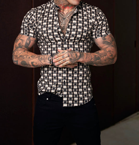 Men's Printed Short Sleeve Shirt