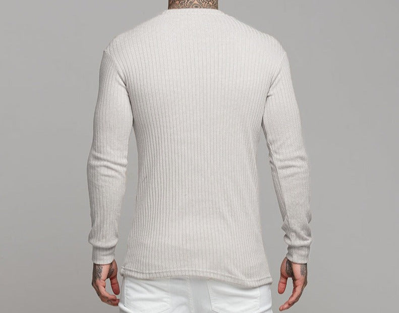 Men's Slim Knit Long Sleeve shirt