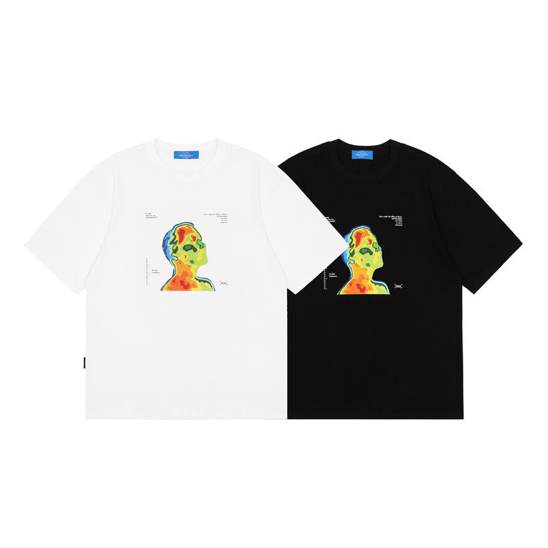 Simple Style Character Color T-Shirt