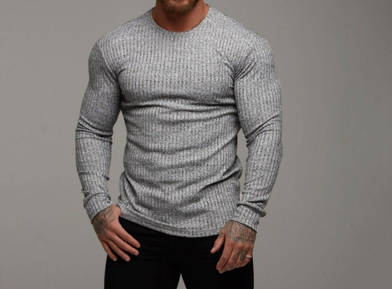 Men's Slim Knit Long Sleeve shirt