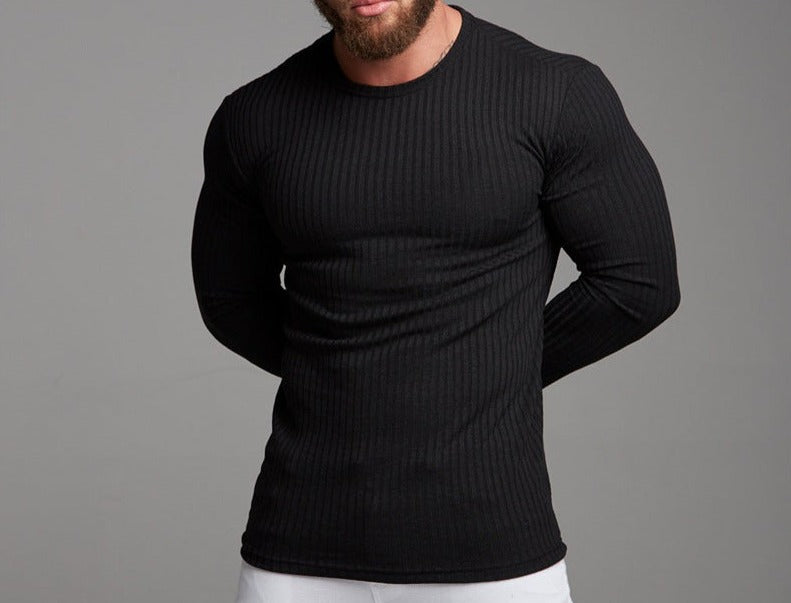 Men's Slim Knit Long Sleeve shirt