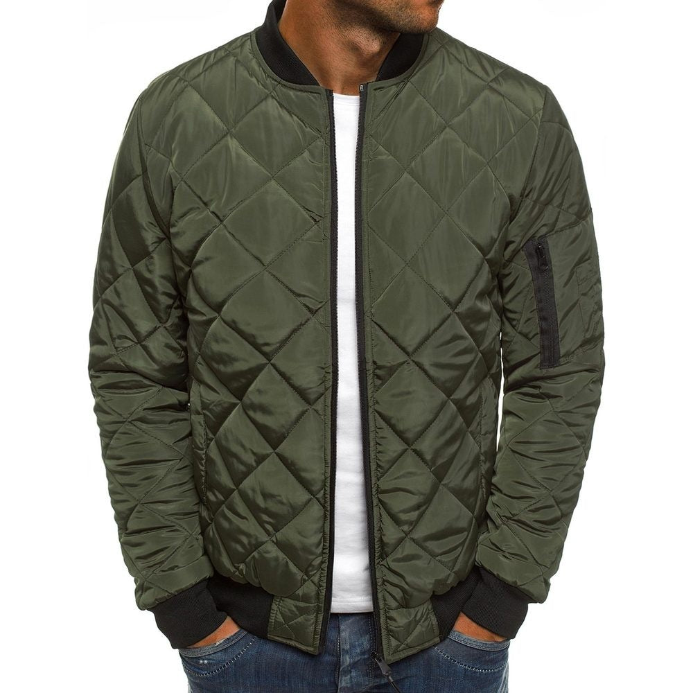 Men's Diamond Stitched Small Padded Jacket