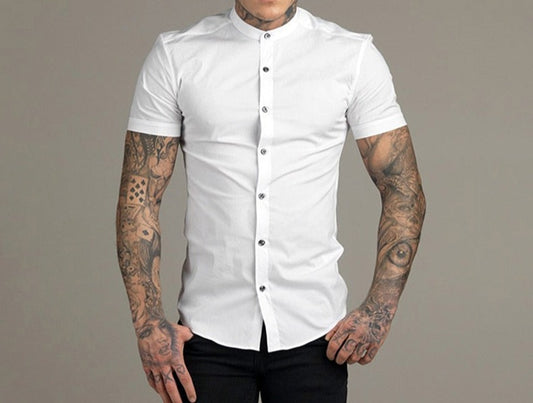 New Men Fashion Short Sleeve Shirt