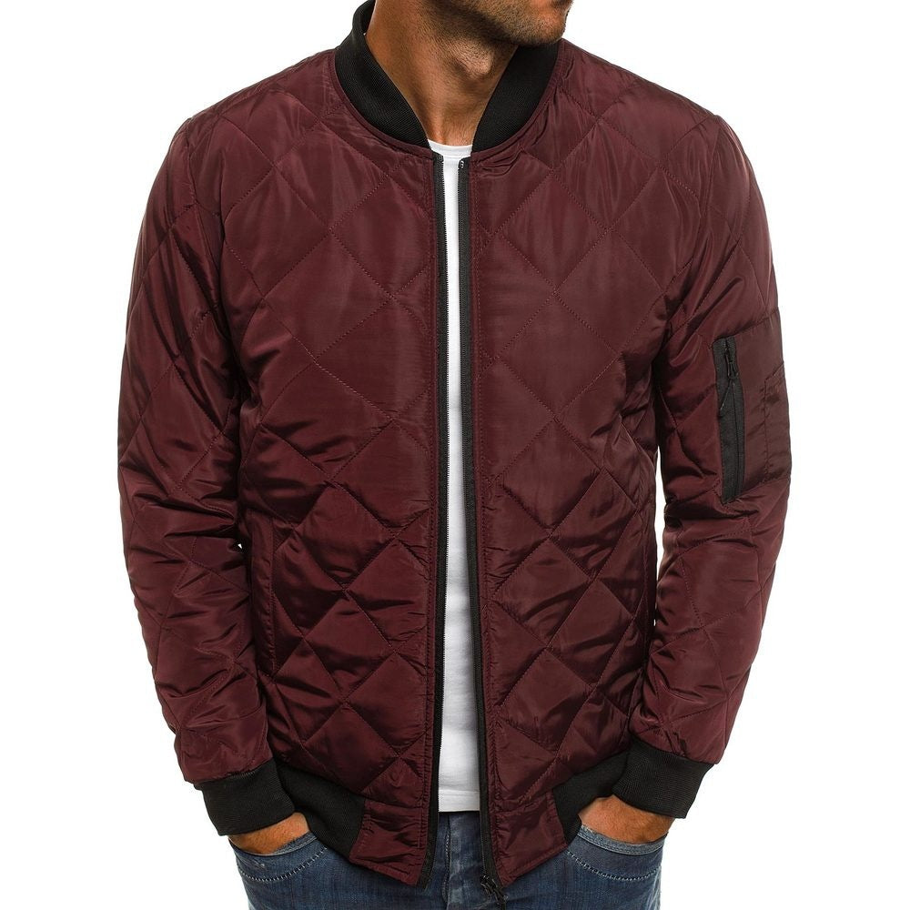 Men's Diamond Stitched Small Padded Jacket