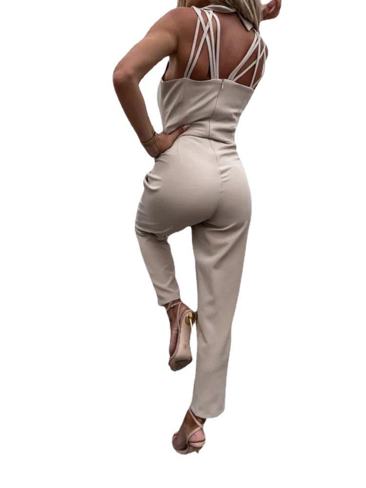 Slim Fit Backless Fashion Bodysuit